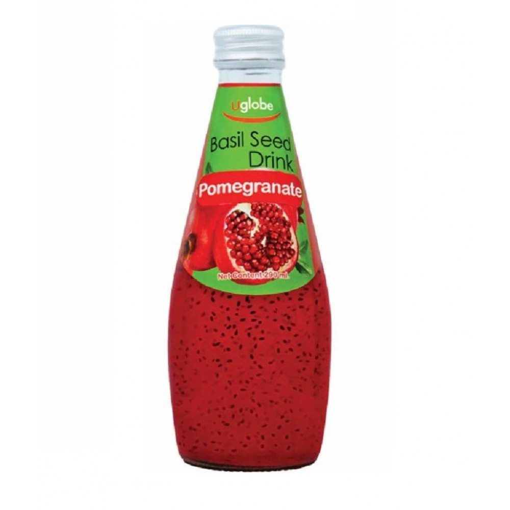 Uglobe Basil Seed Drink Pomegranate (300 ml)