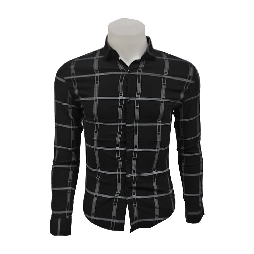 Lanbaolu Men Plaid Alter Shirt L/S No-8198