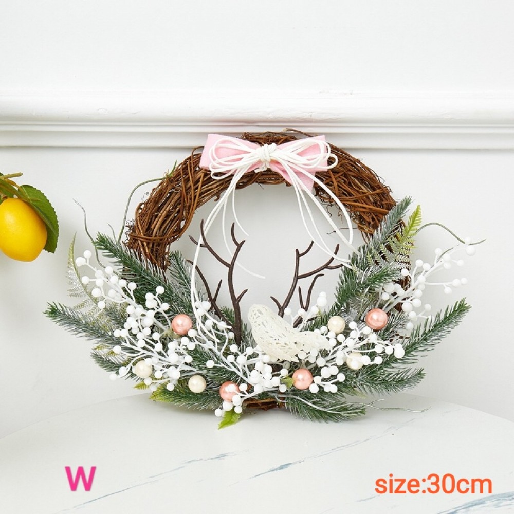 Christmas Wreaths (White Sky) W