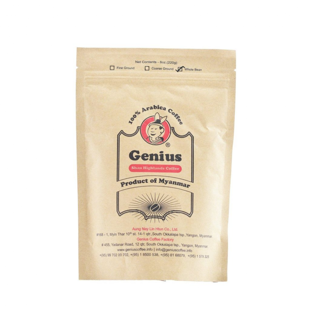 Genius  Arabica Coffee Whole Bean 220g