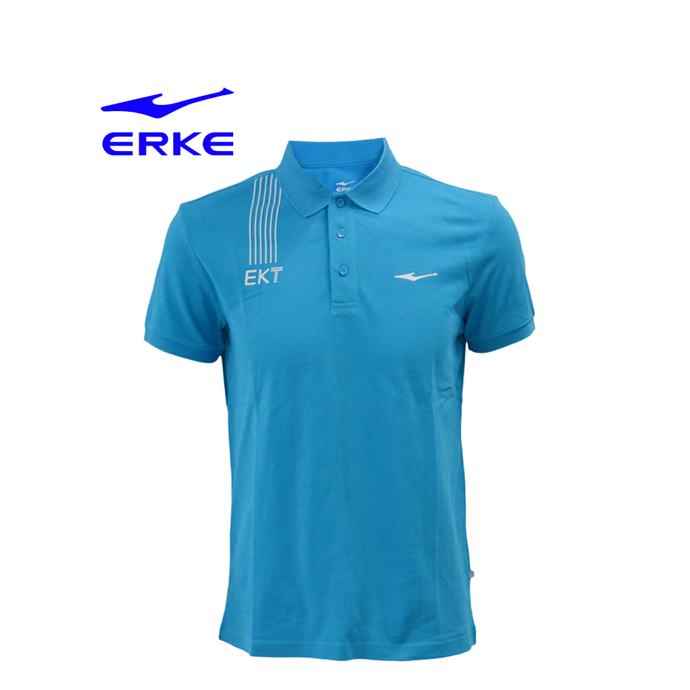 Erke Men Polo Shirt S/S No-11217119080-603 Blue Size-2XS