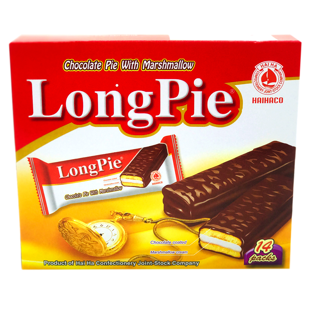 Haihaco Long Pie Chocolate With Marshmallow 14's 252g