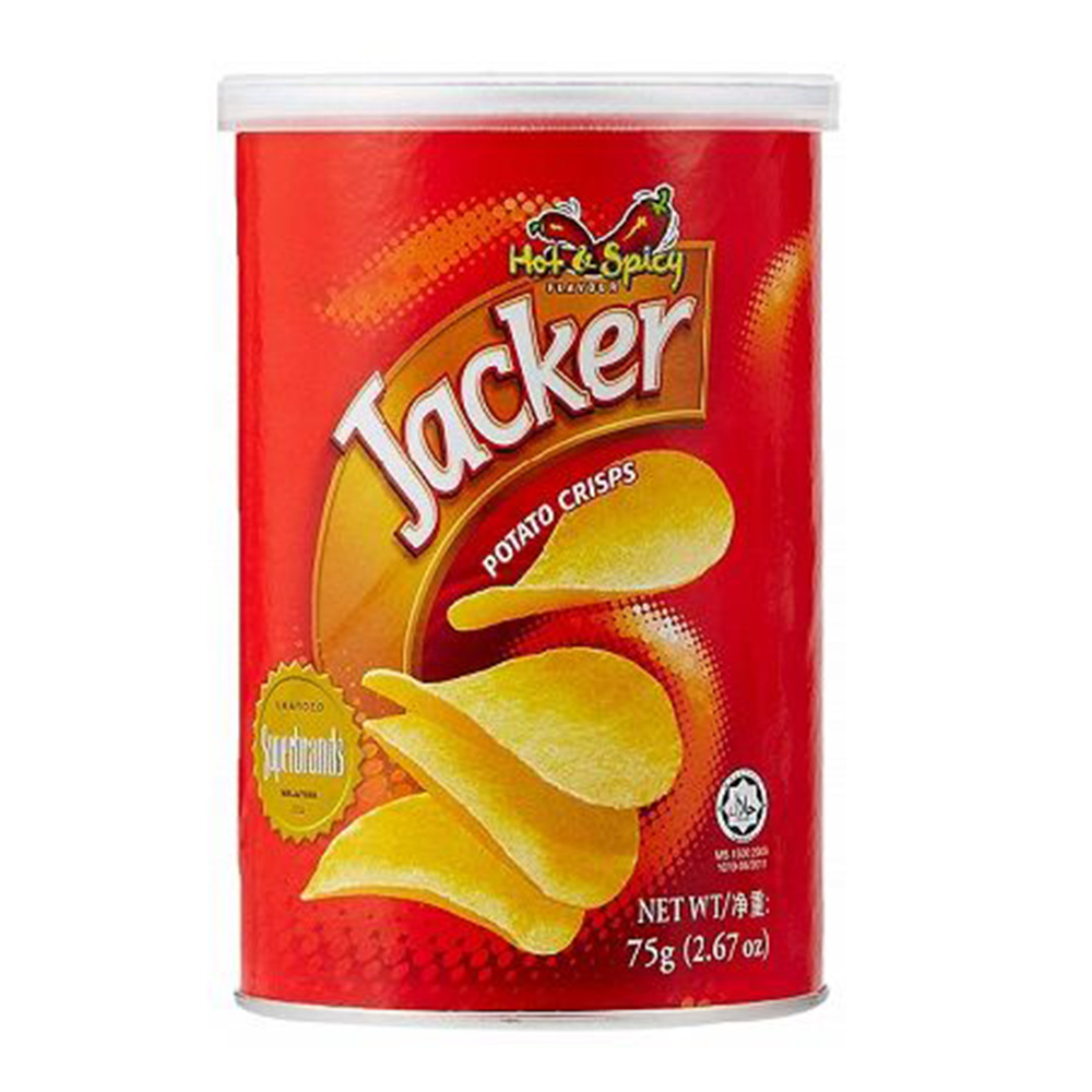 Jacker Potato Crisps Hot & Spicy 75g