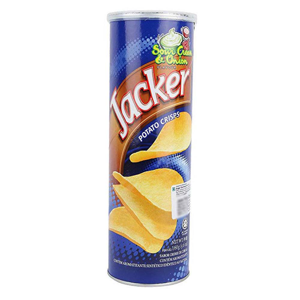 Jacker Potato Crisps Sour Cream & Onion 160g