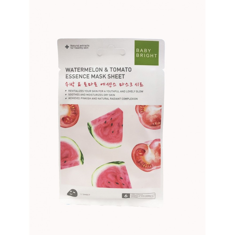 Baby Bright Watermelon & Tomato Essence Mask Sheet (20g)