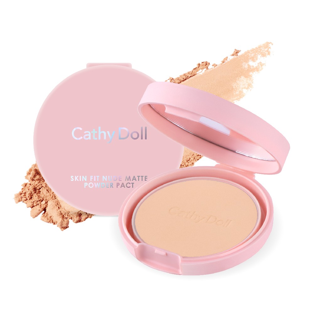 Cathy Doll Nude Matte Skin Fit Powder Pact SPF30 PA+++#02 Light Beige(4.5g)